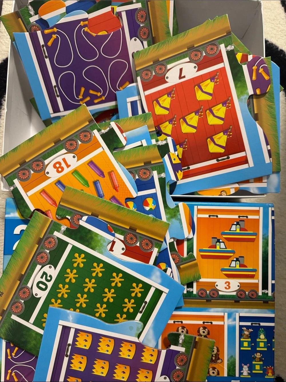 Melissa & Doug Number Train Floor Puzzle - Blue & Orange Multicolor